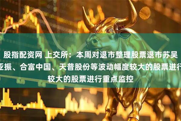 股指配资网 上交所：本周对退市整理股票退市苏吴 以及*ST亚振、合富中国、天普股份等波动幅度较大的股票进行重点监控